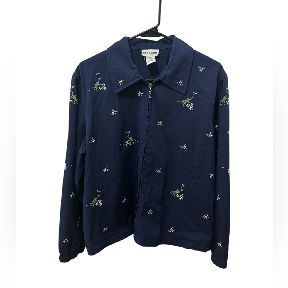 Alfred Dunner Vintage Frog Embroidered Jacket Size 14 Petite